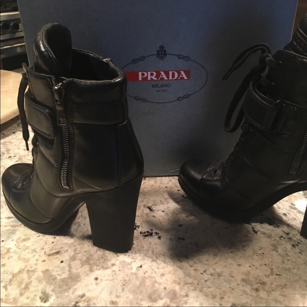 Prada black heeled boots - Picture 6 of 14